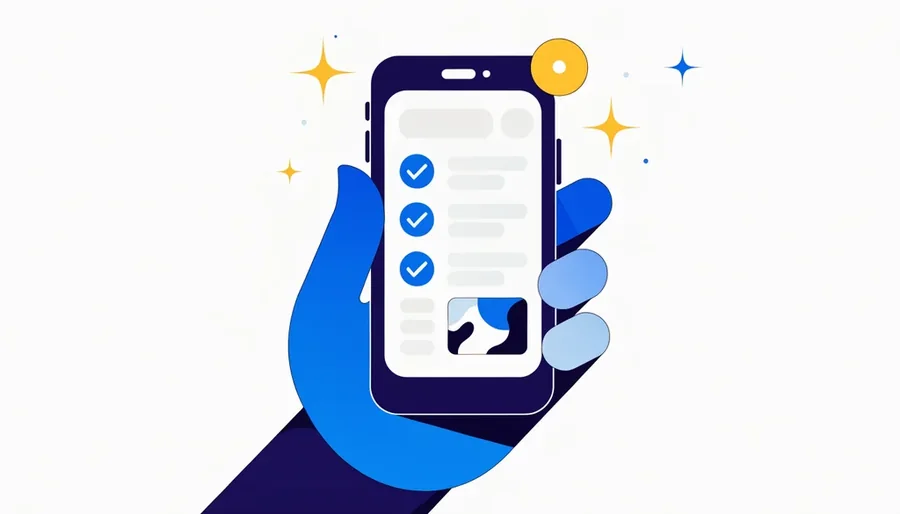 A phone showing a completed cleaning checklist in the Cleniz Connect app